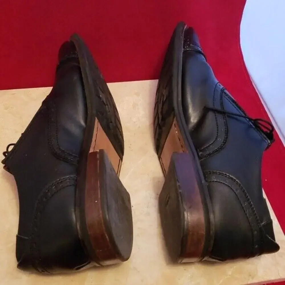 Steve Madden Men's Black Lace Up Dress Shoes Size 8 D